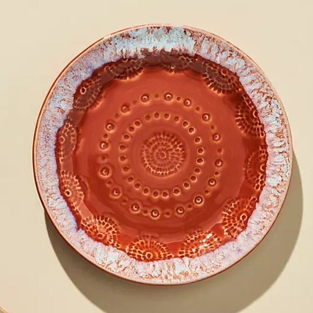 Anthropologie Old Havana Bread Plates, Set of 4 SPICE